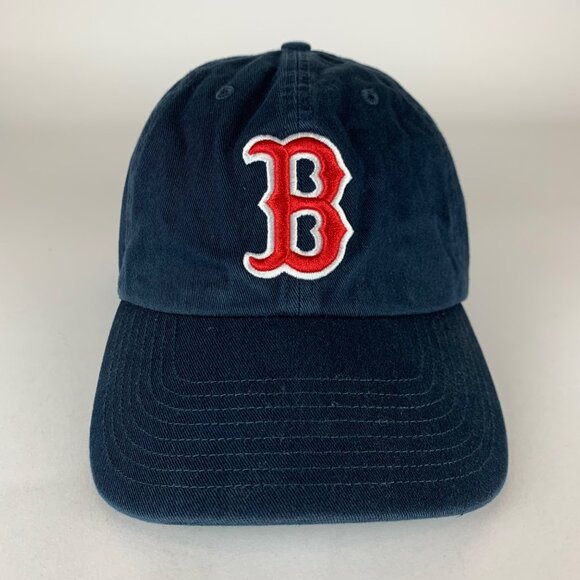 Boston Red Sox MLB Navy Blue 47 Brand Clean Up Relaxed Fit Strapback Hat - Picture 2 of 6
